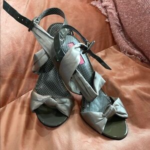 Betsey Johnson Gray Strappy Heels